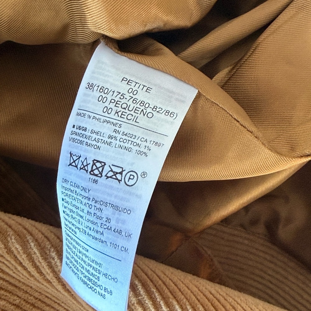 NWOT Banana Republic Rivoli Corduroy Blazer - Camel - Picture 6 of 6
